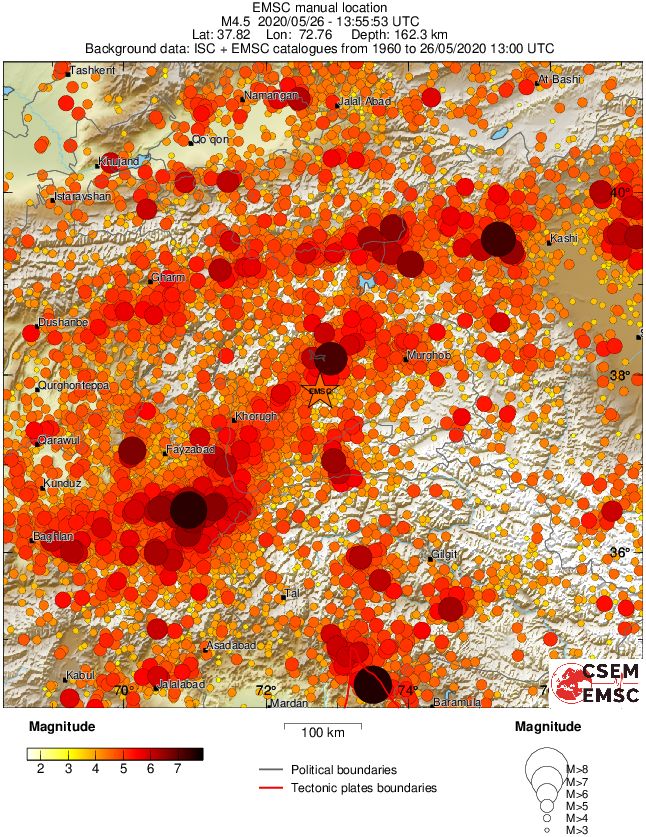 regional magnitude historical seismicity