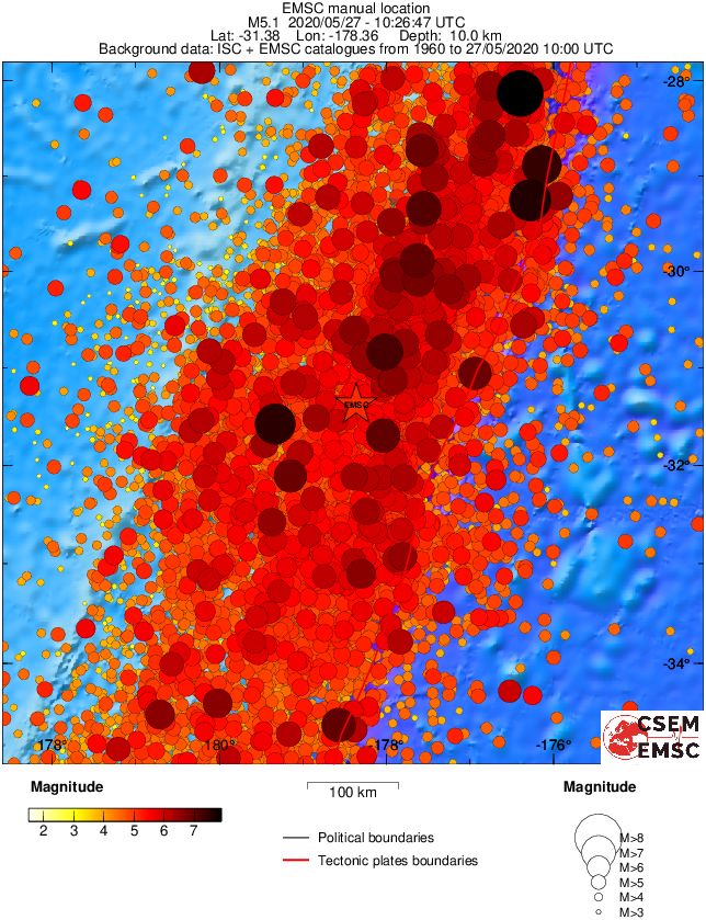 regional magnitude historical seismicity