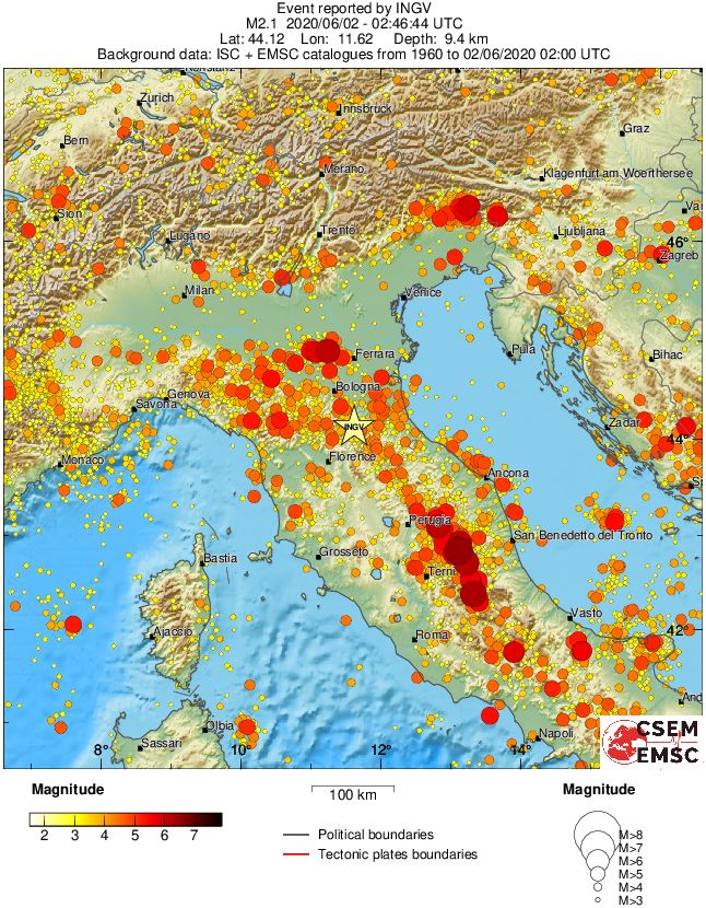 regional magnitude historical seismicity