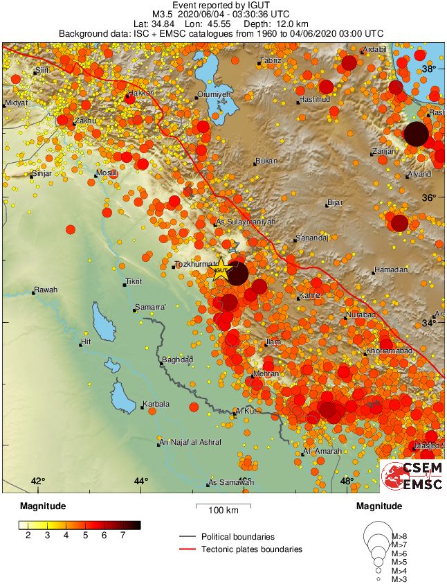regional magnitude historical seismicity