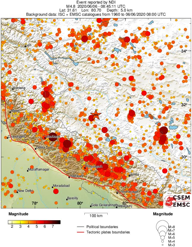 regional magnitude historical seismicity