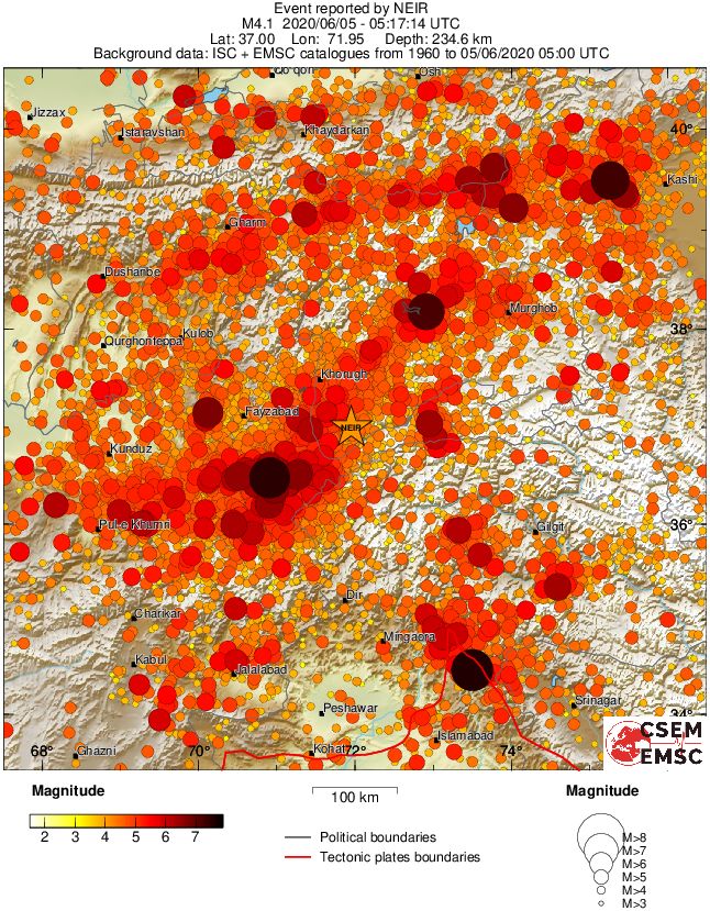 regional magnitude historical seismicity