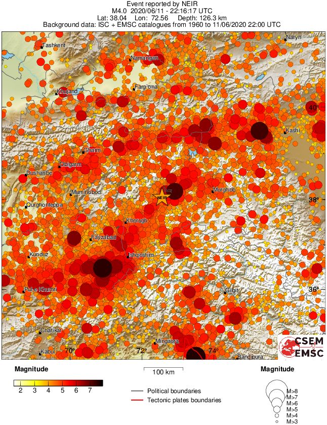 regional magnitude historical seismicity