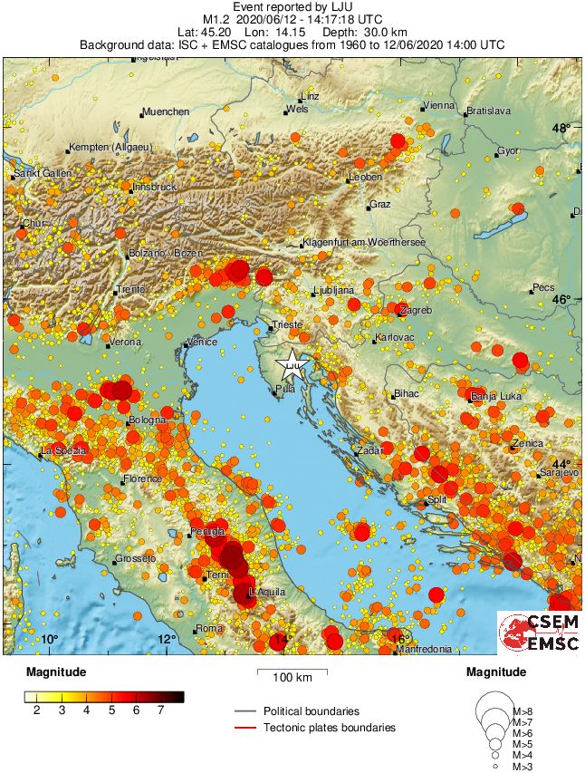 regional magnitude historical seismicity
