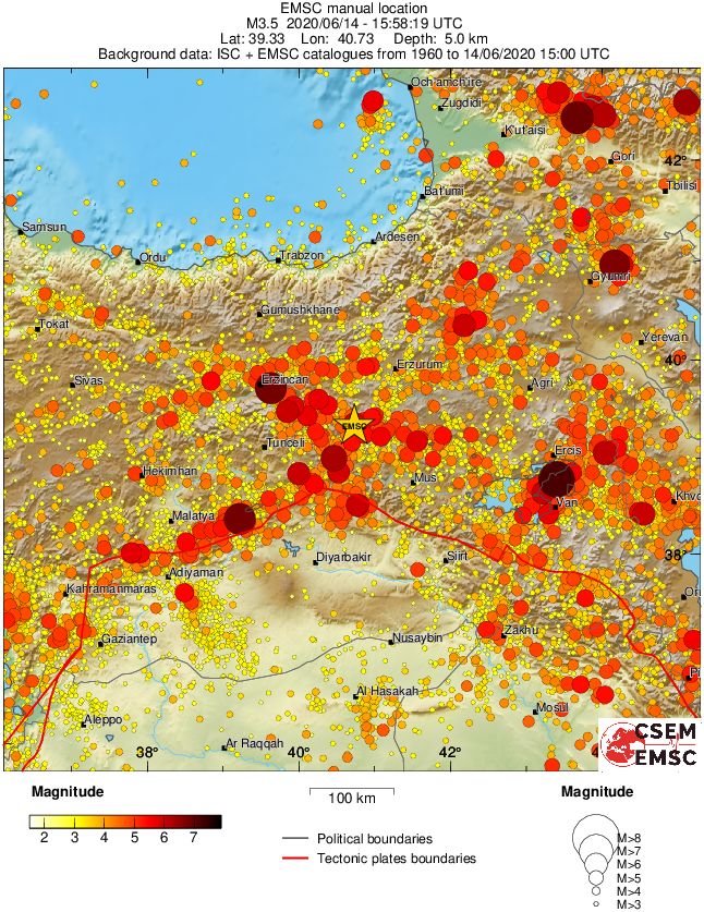 regional magnitude historical seismicity
