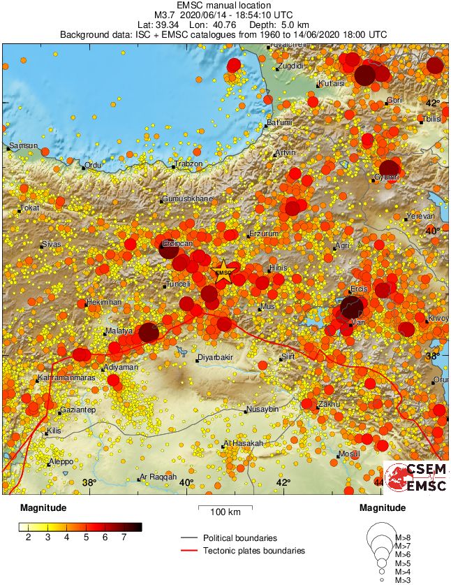 regional magnitude historical seismicity