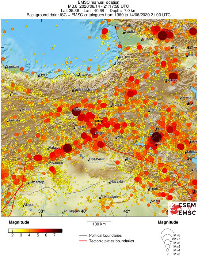 regional magnitude historical seismicity