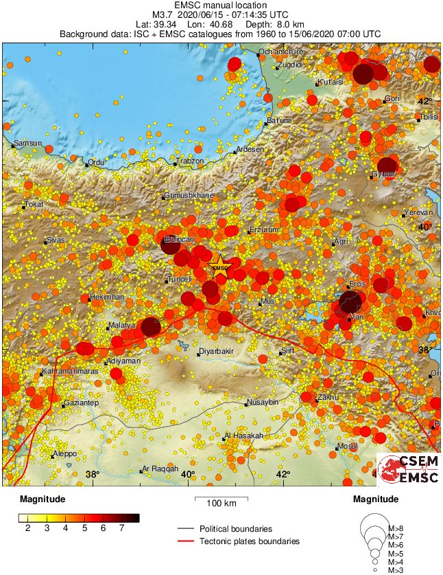 regional magnitude historical seismicity