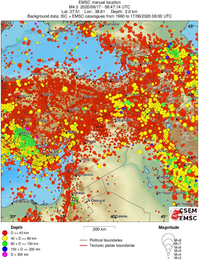 wide historical seismicity