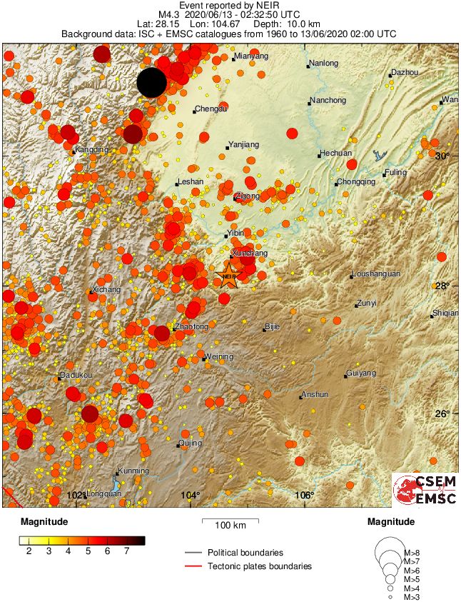 regional magnitude historical seismicity