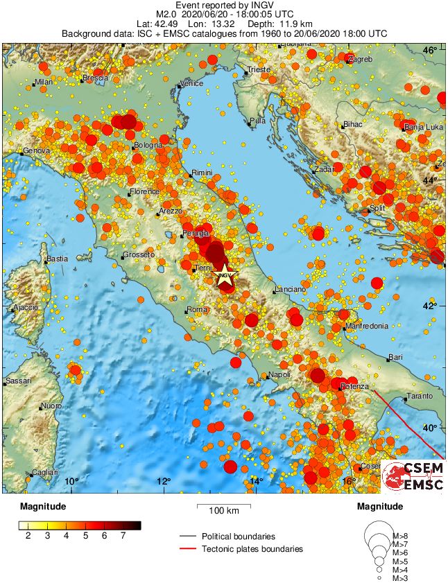 regional magnitude historical seismicity