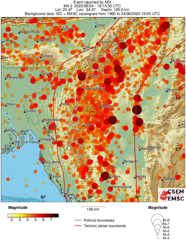 regional magnitude historical seismicity