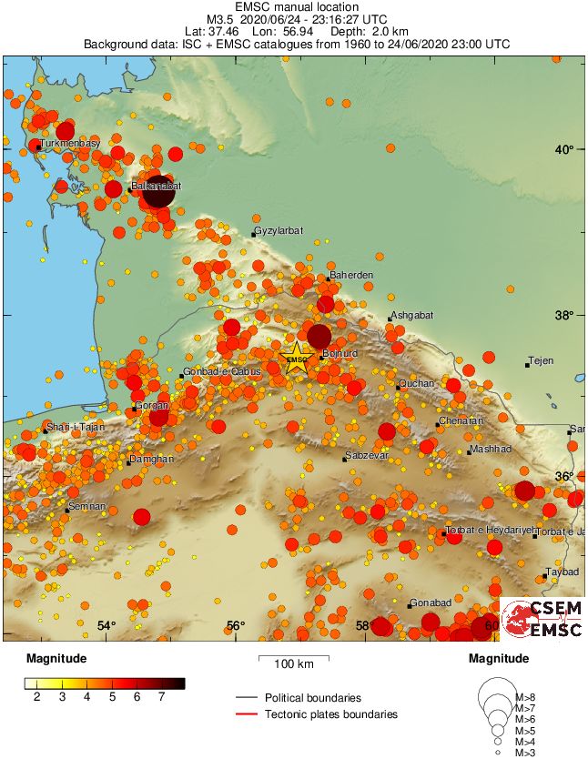 regional magnitude historical seismicity