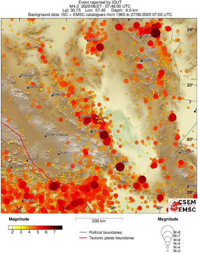 regional magnitude historical seismicity