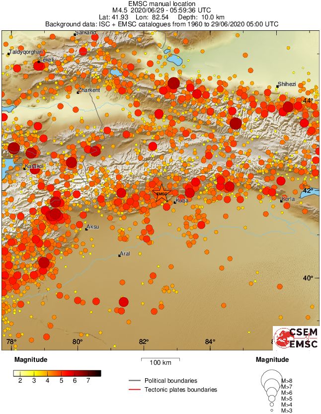 regional magnitude historical seismicity
