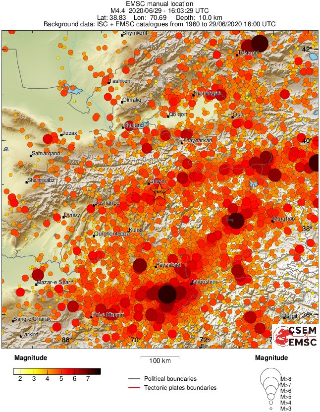 regional magnitude historical seismicity