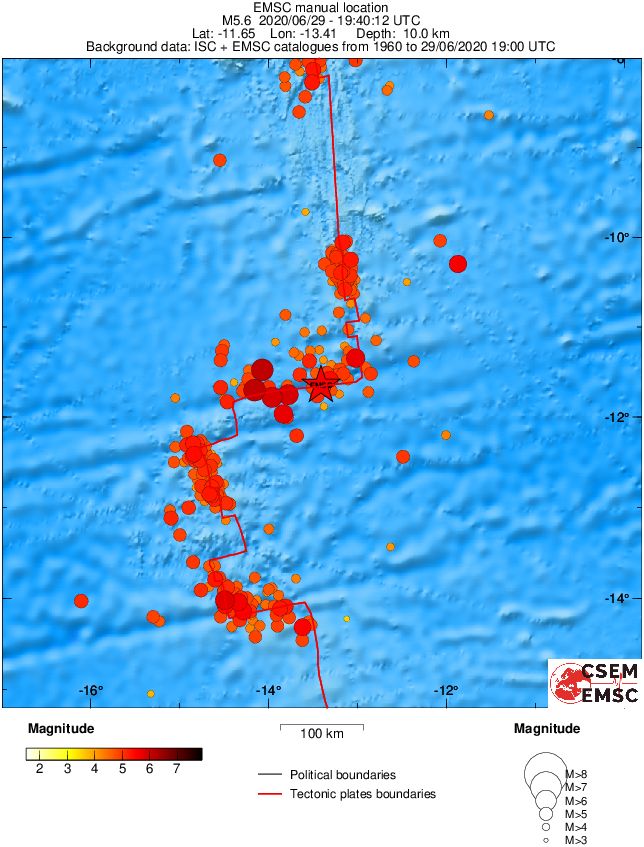 regional magnitude historical seismicity