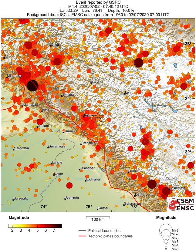 regional magnitude historical seismicity