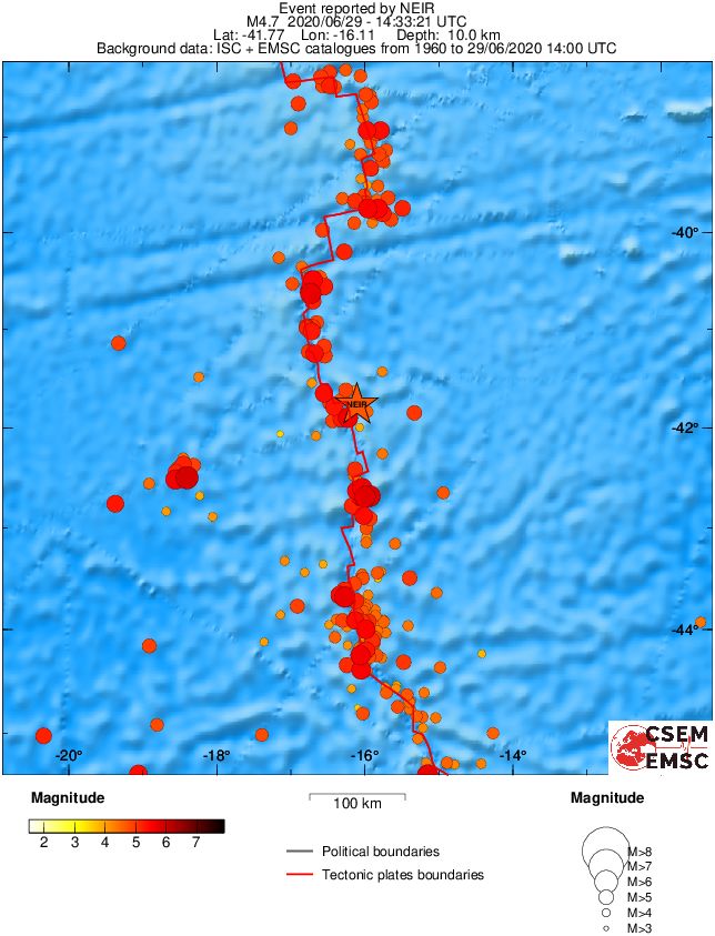 regional magnitude historical seismicity