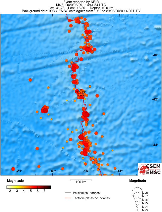 regional magnitude historical seismicity