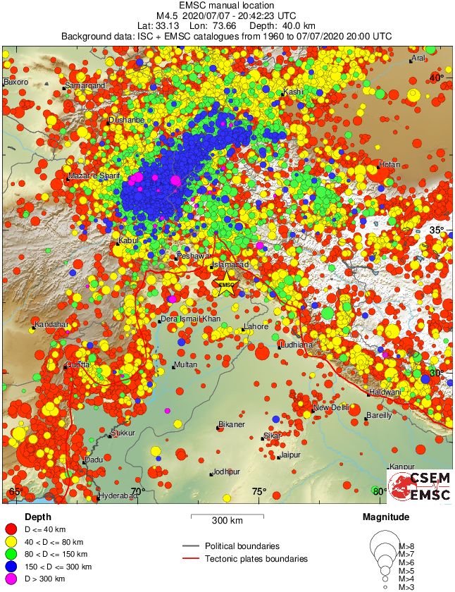 wide historical seismicity