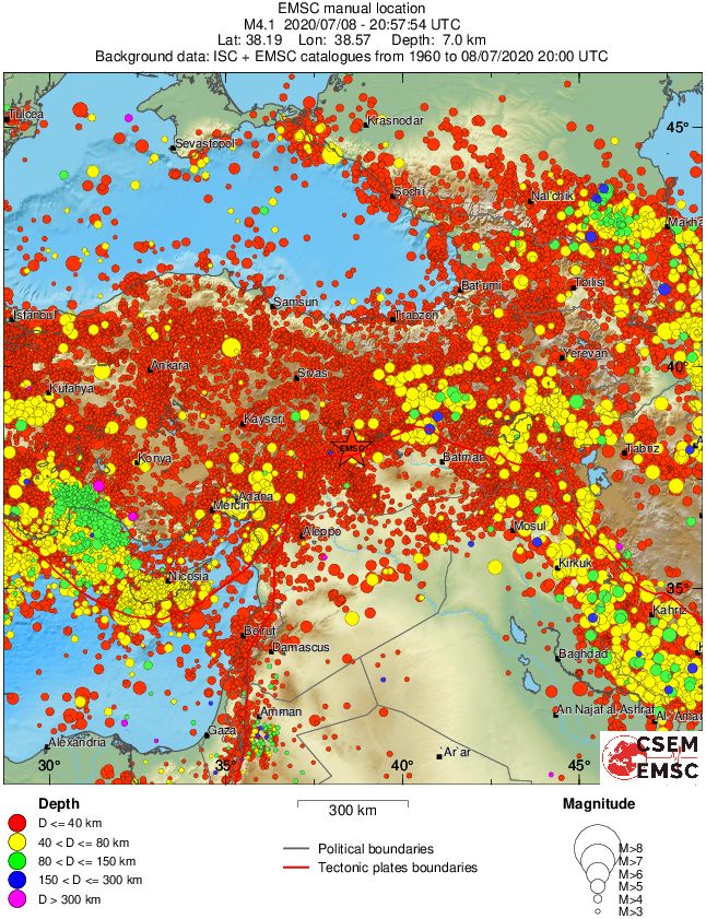 wide historical seismicity