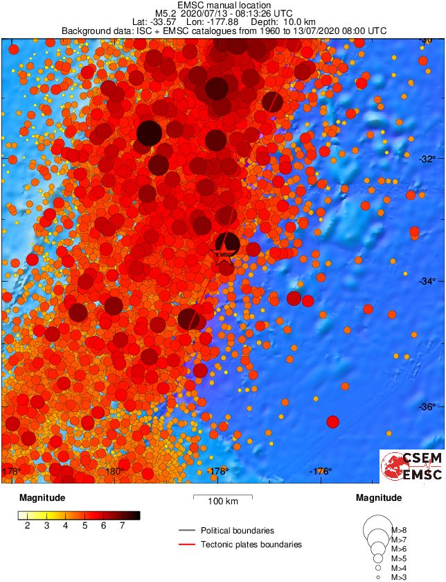 regional magnitude historical seismicity