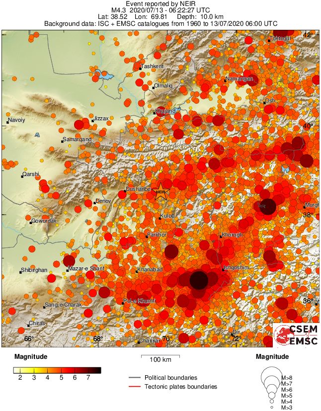 regional magnitude historical seismicity