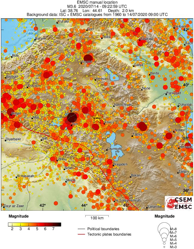 regional magnitude historical seismicity