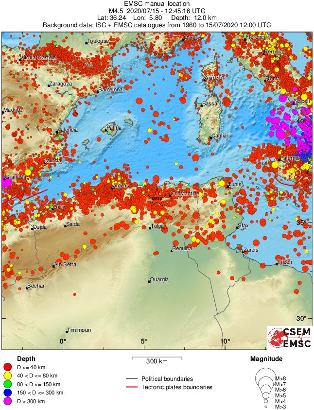 wide historical seismicity
