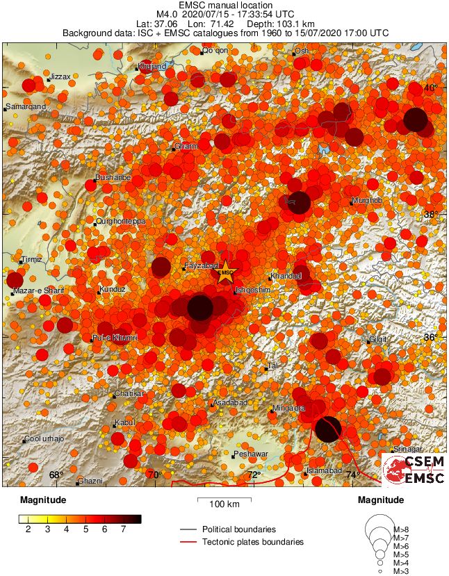 regional magnitude historical seismicity
