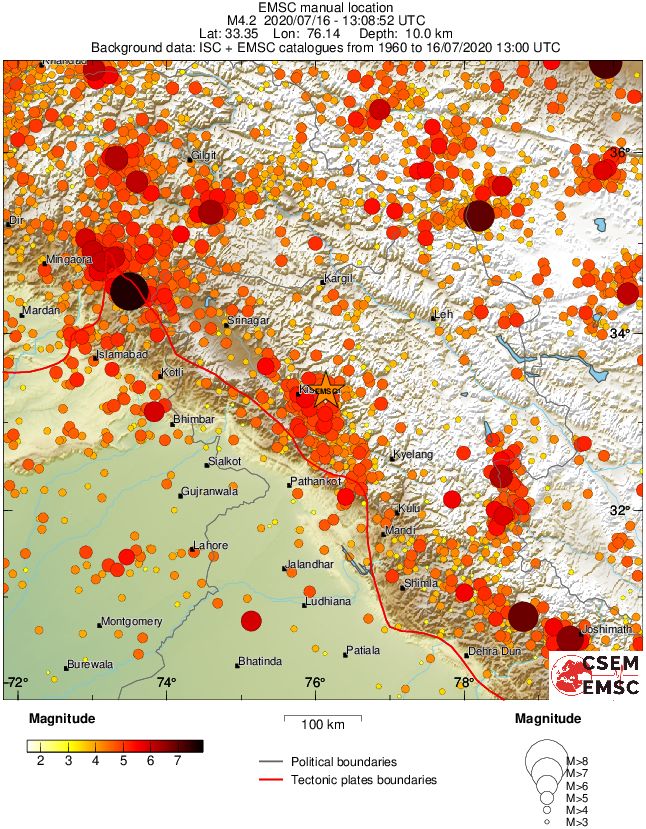 regional magnitude historical seismicity