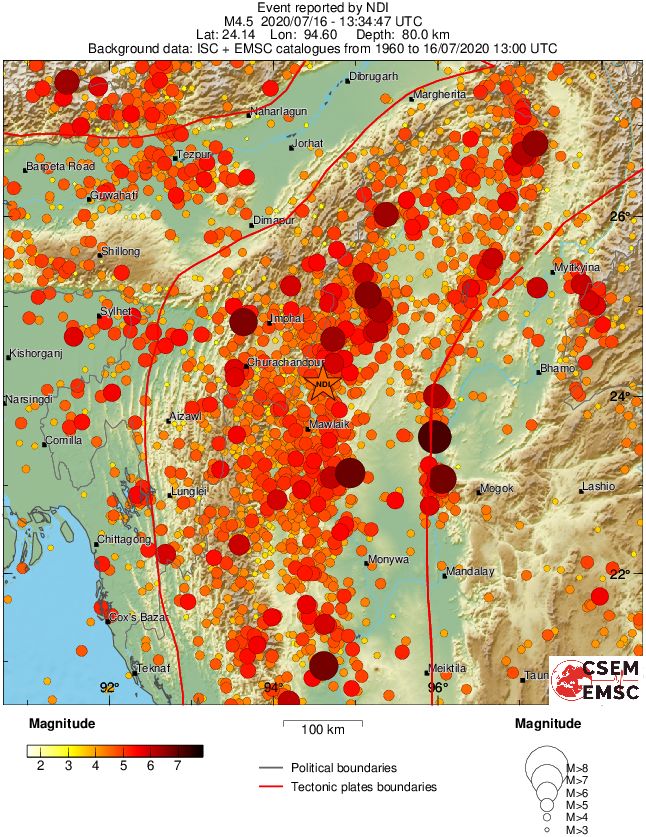 regional magnitude historical seismicity