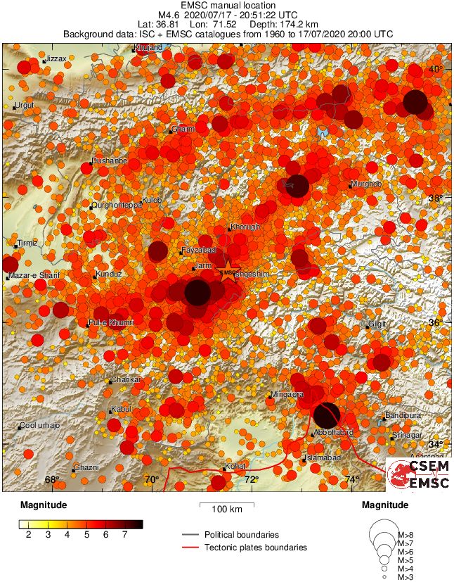 regional magnitude historical seismicity