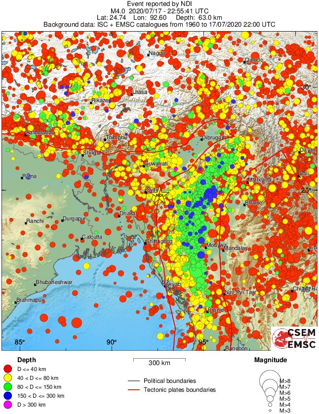 wide historical seismicity