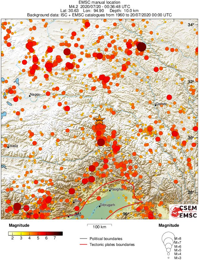 regional magnitude historical seismicity