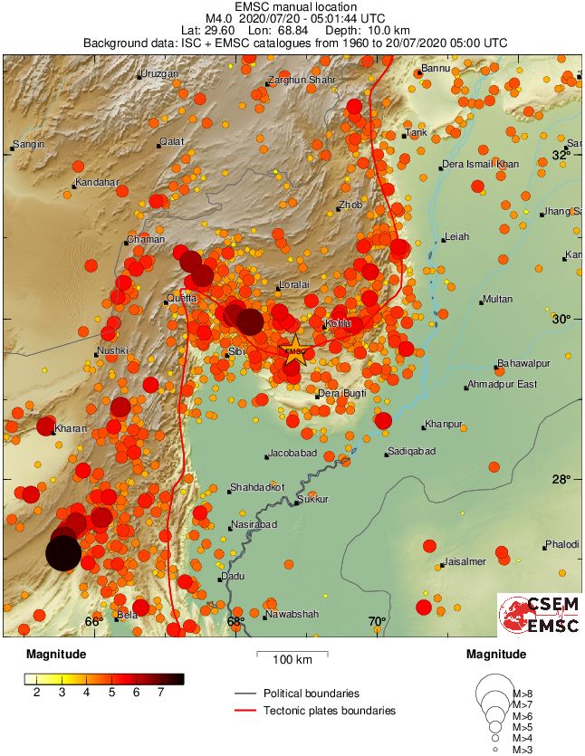 regional magnitude historical seismicity