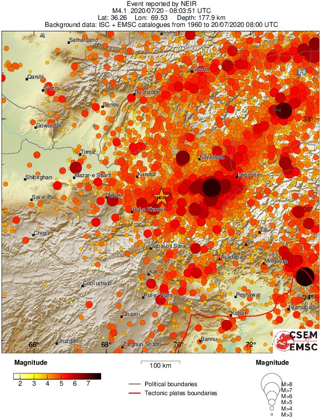 regional magnitude historical seismicity