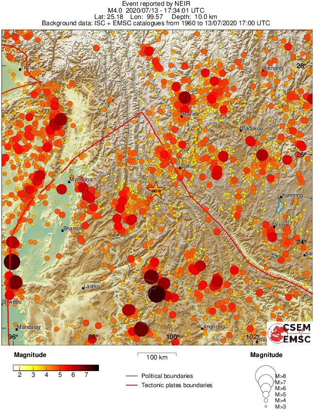 regional magnitude historical seismicity