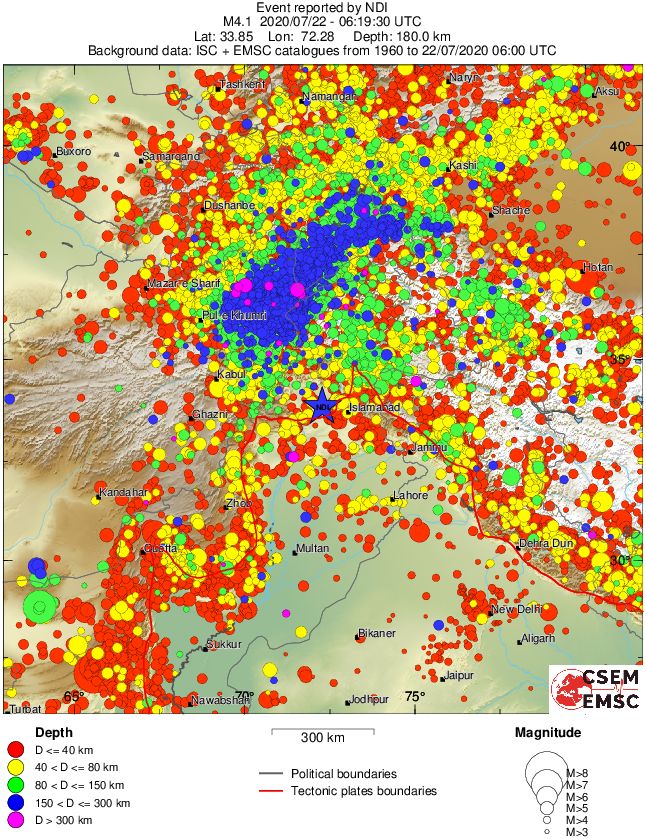 wide historical seismicity