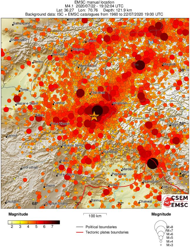 regional magnitude historical seismicity