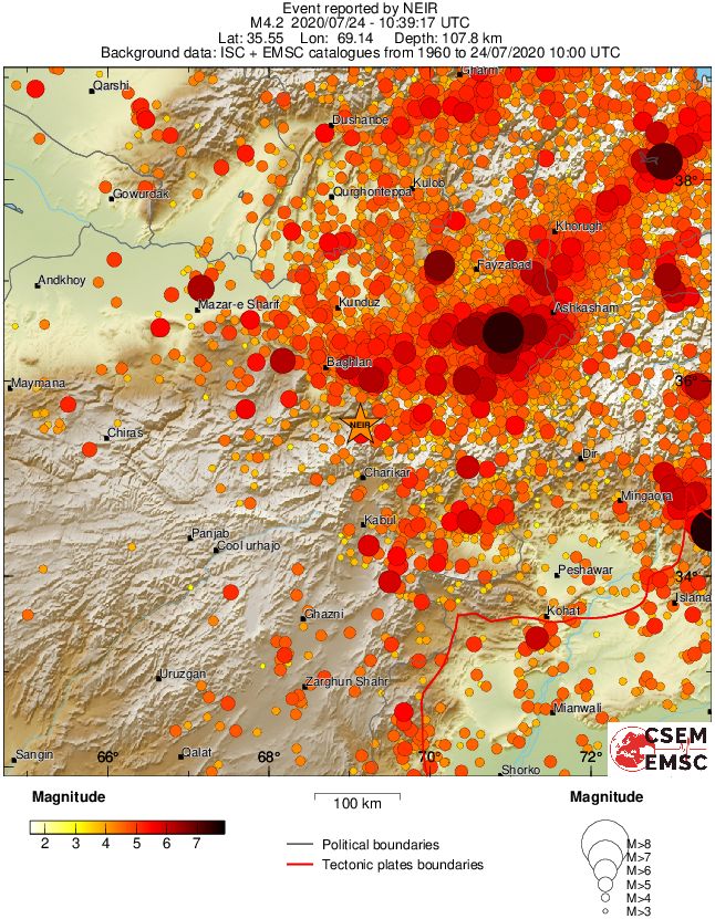 regional magnitude historical seismicity