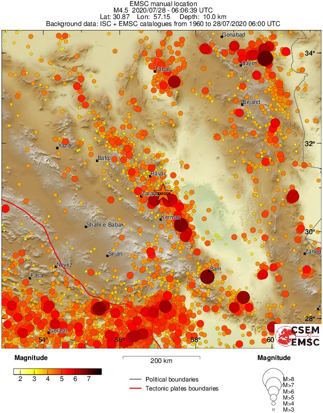 regional magnitude historical seismicity