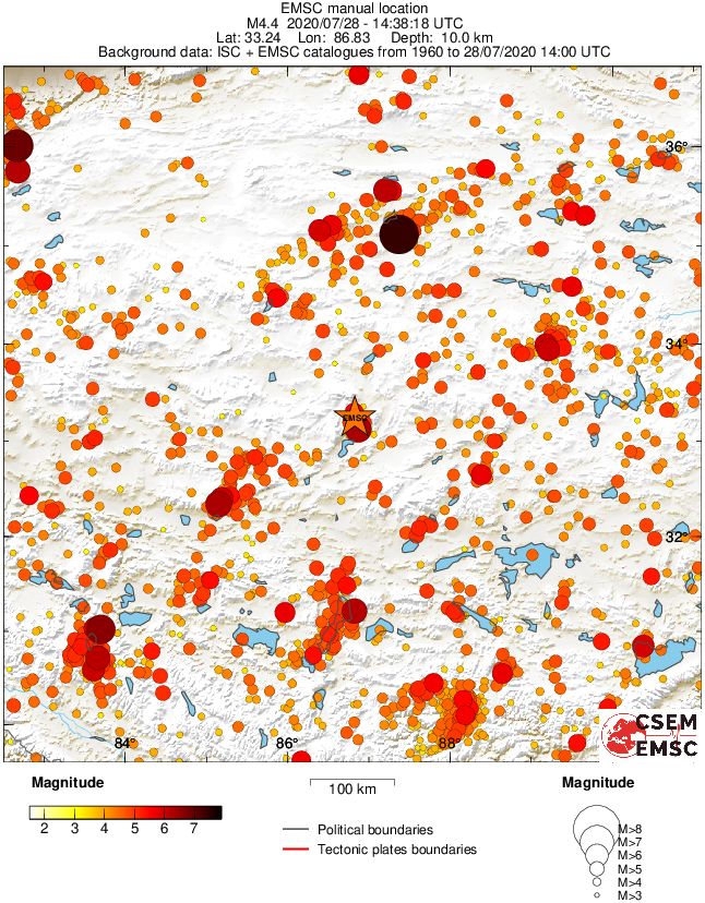 regional magnitude historical seismicity