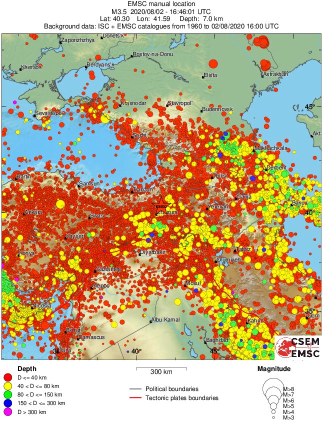 wide historical seismicity