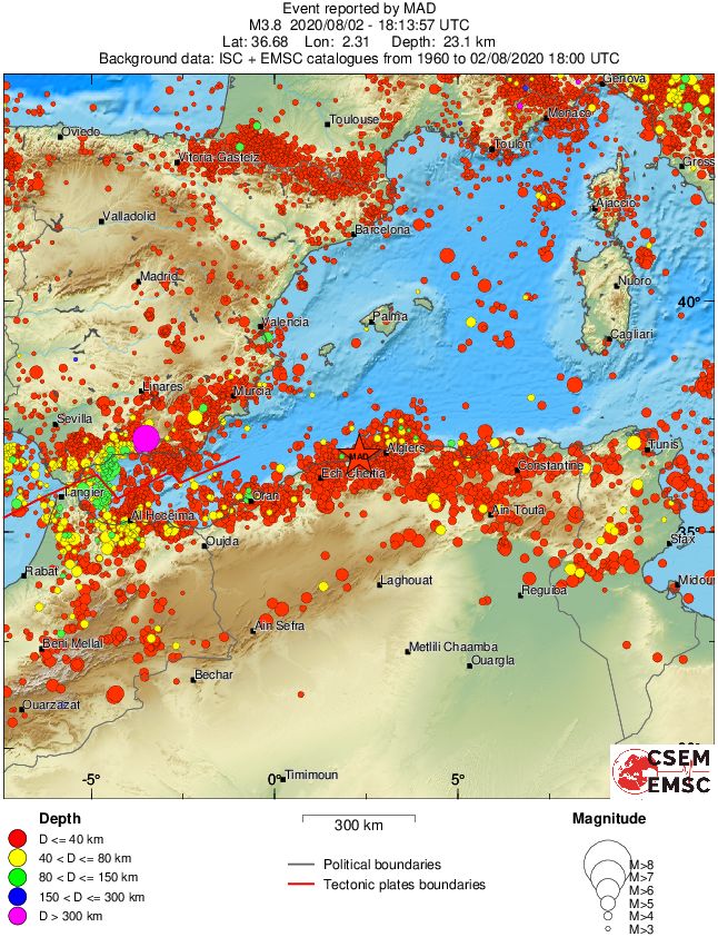 wide historical seismicity