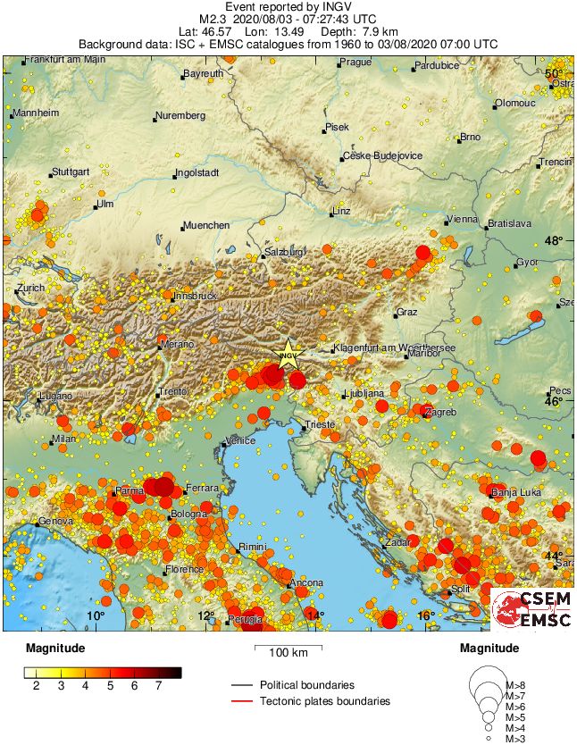 regional magnitude historical seismicity