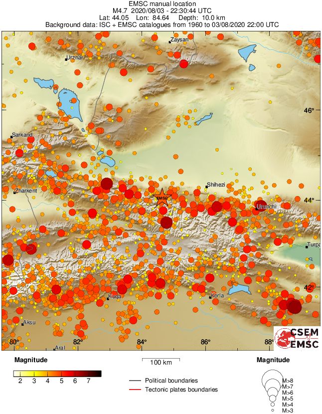 regional magnitude historical seismicity