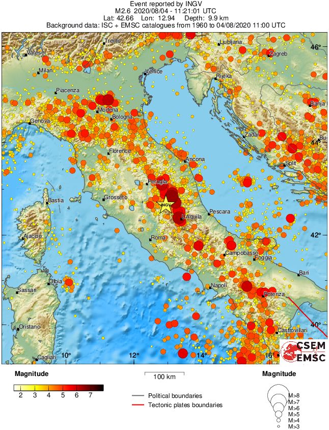 regional magnitude historical seismicity