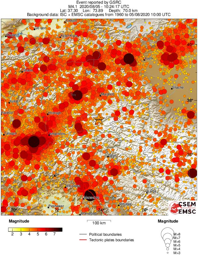 regional magnitude historical seismicity